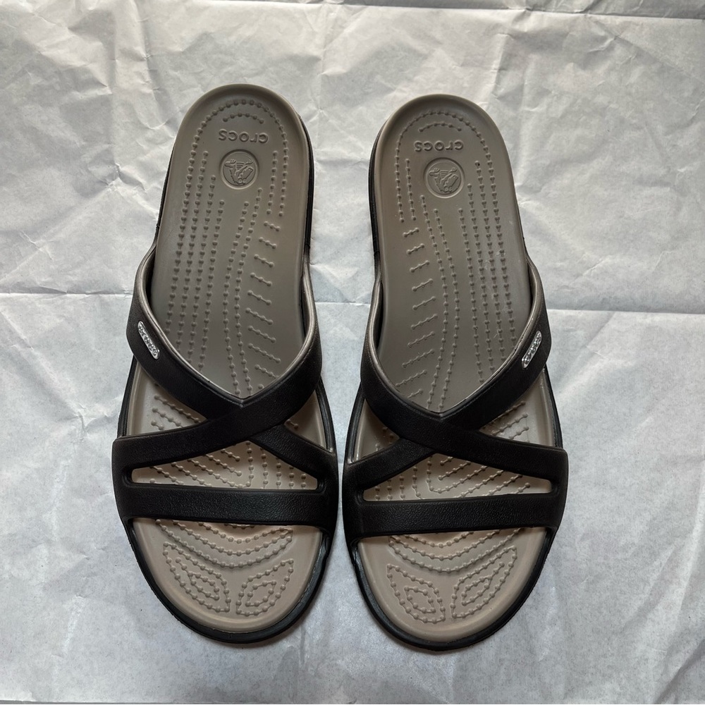 Crocs Sandals size 8 Like New Brown